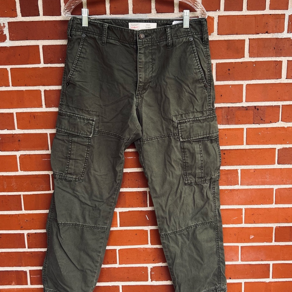 Old Navy Green Cargo Pants Straight Leg Utility